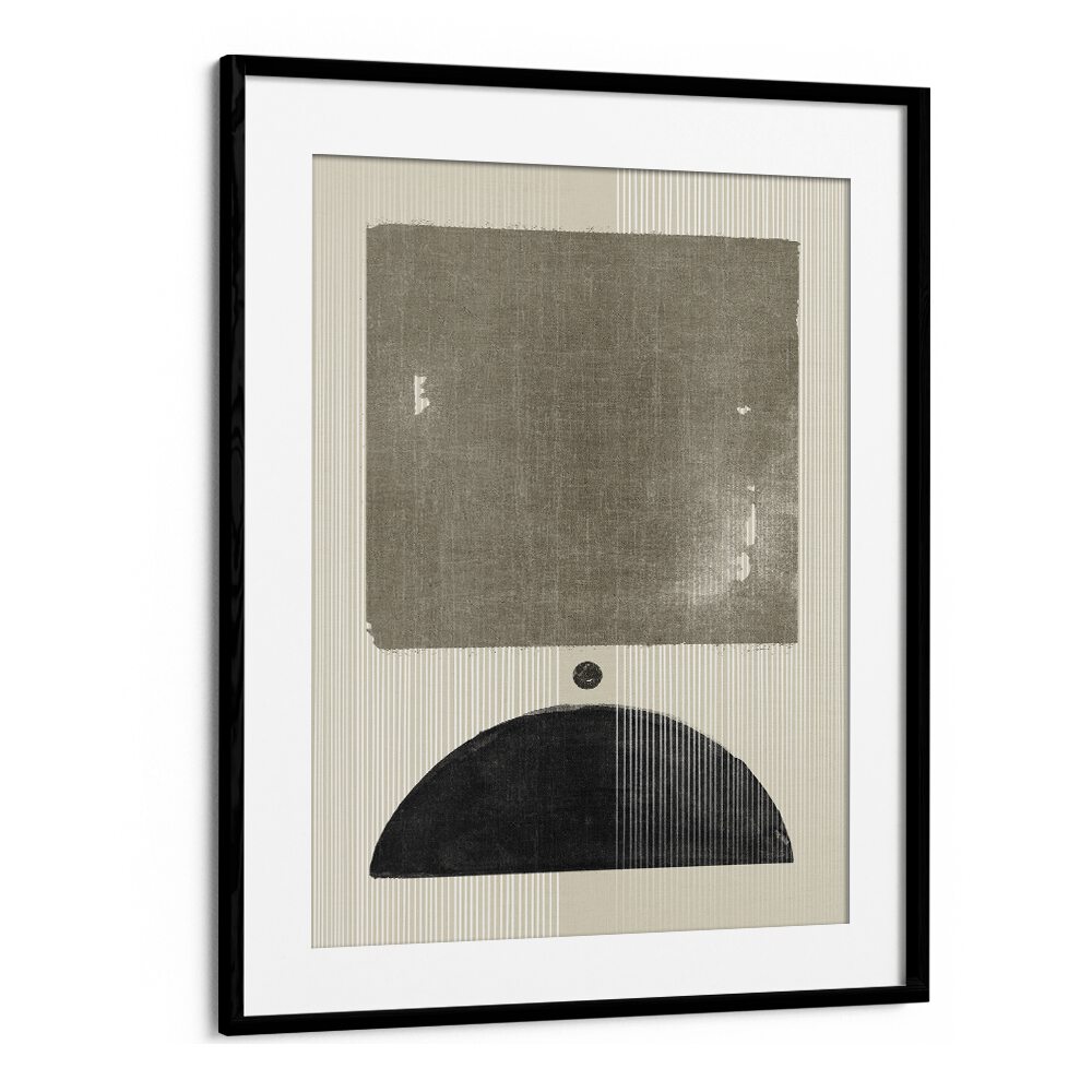 the black dune geometric paintings in Black Frame With Mount