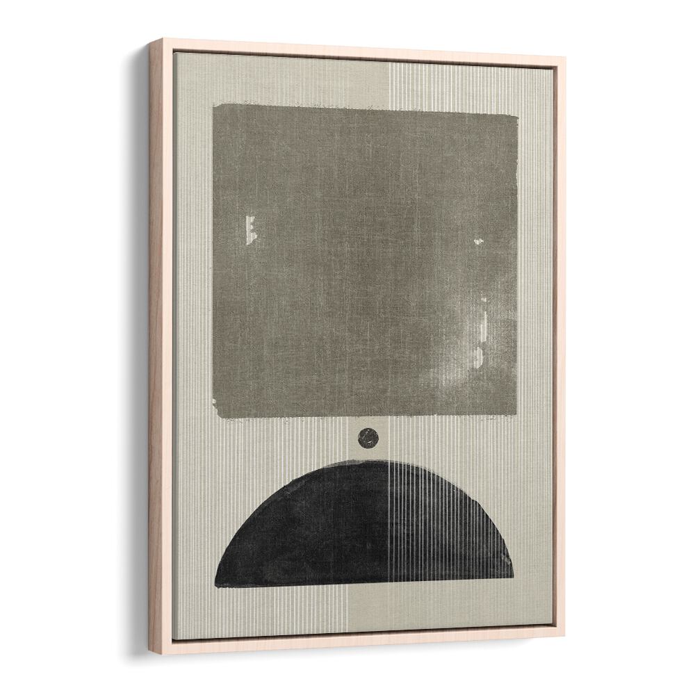 the black dune geometric paintings in Oak Wood Floater Frame