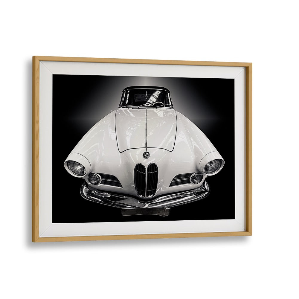 the cabriolet car poster in Oak Wood Frame With Mount