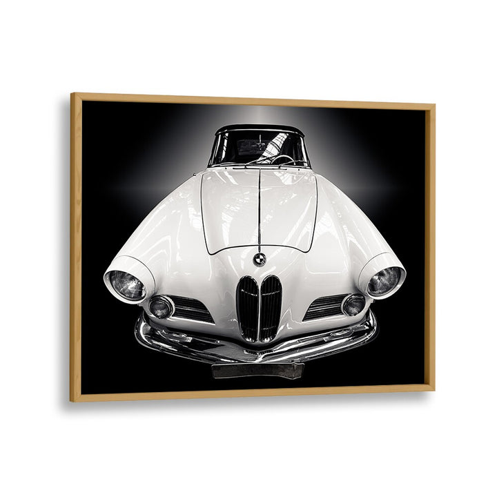 the cabriolet car poster in Oak Wood Plain Frame