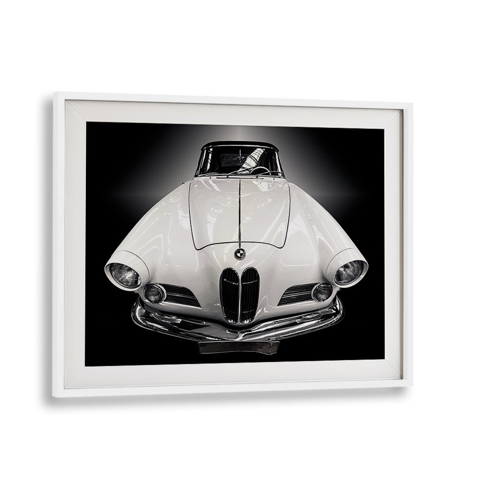 the cabriolet car poster in White Frame With Mount