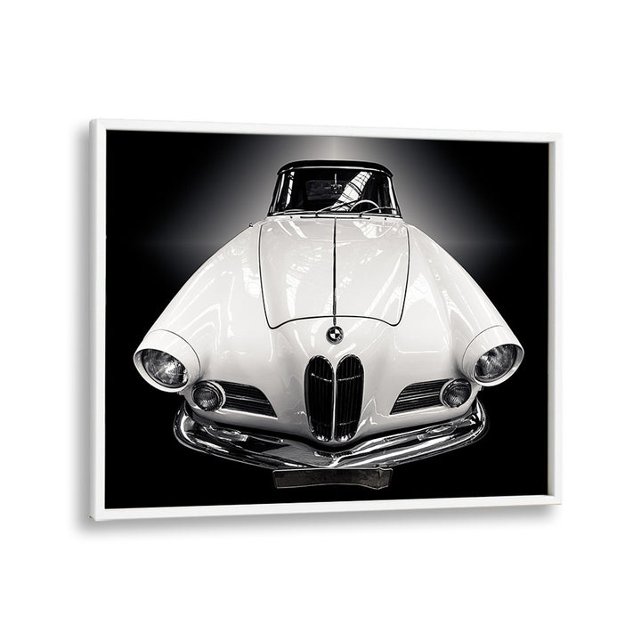 the cabriolet car poster in White Plain Frame