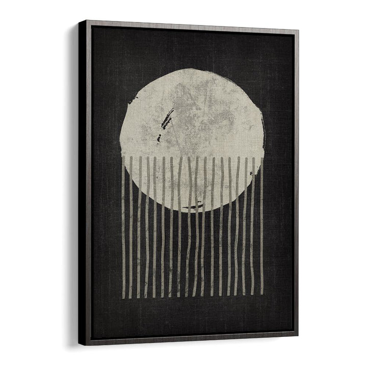 the cool round jellyfish geometric paintings in Black Floater Frame