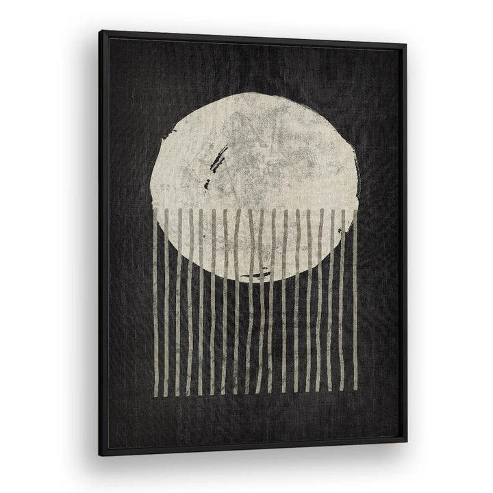 the cool round jellyfish geometric paintings in Black Plain Frame