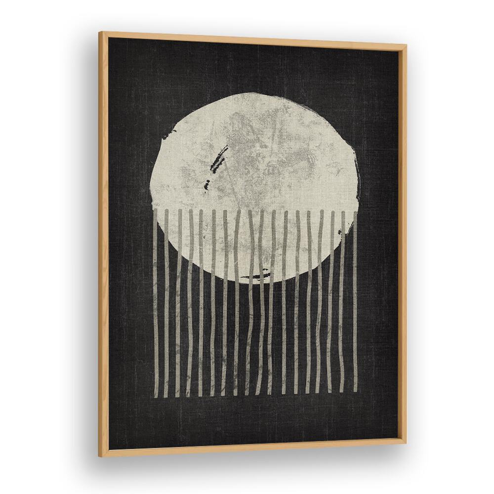 the cool round jellyfish geometric paintings in Oak Wood Plain Frame