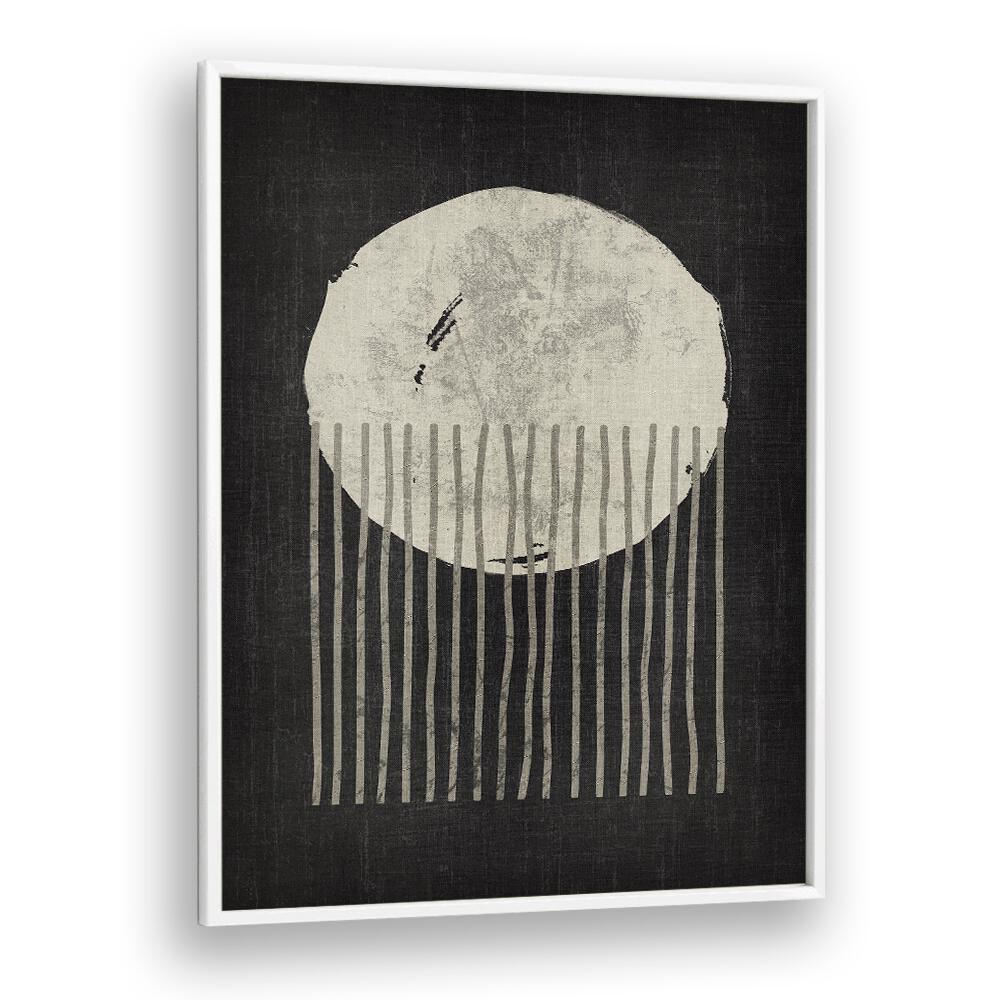 the cool round jellyfish geometric paintings in White Plain Frame