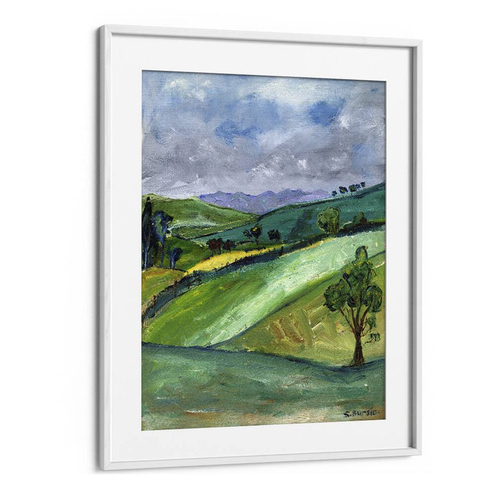 the countrysidewomen illustration paintings in White Frame With Mount