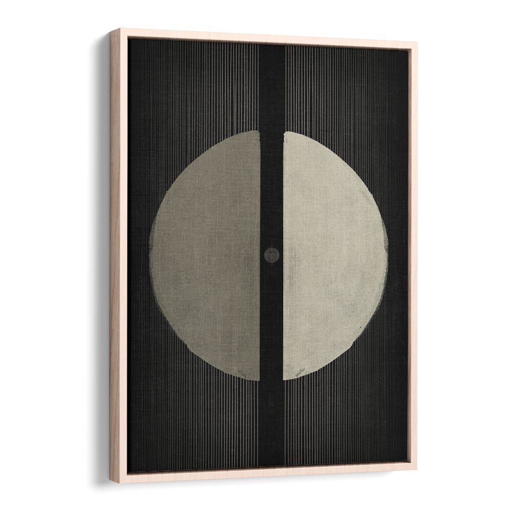 the dark universe geometric paintings in Oak Wood Floater Frame