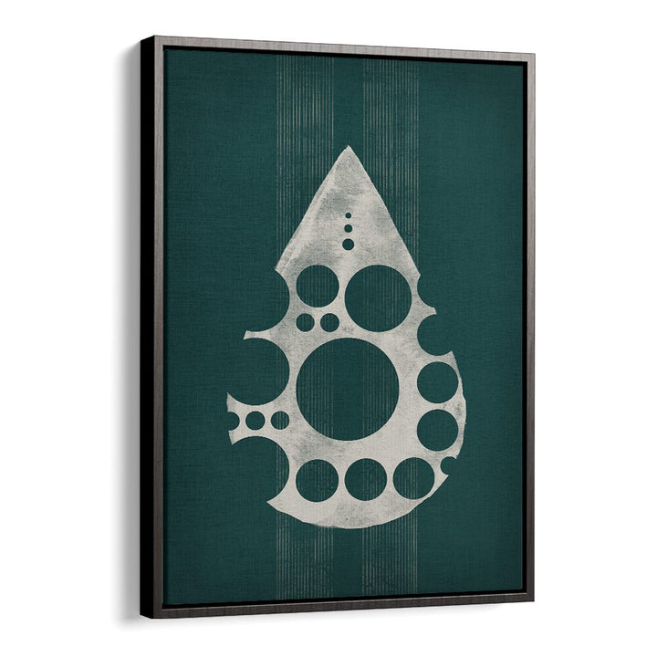 the dinosaur's tear geometric paintings in Black Floater Frame