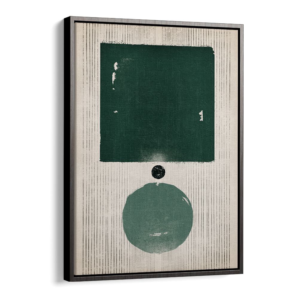 the emerald boy geometric paintings in Black Floater Frame