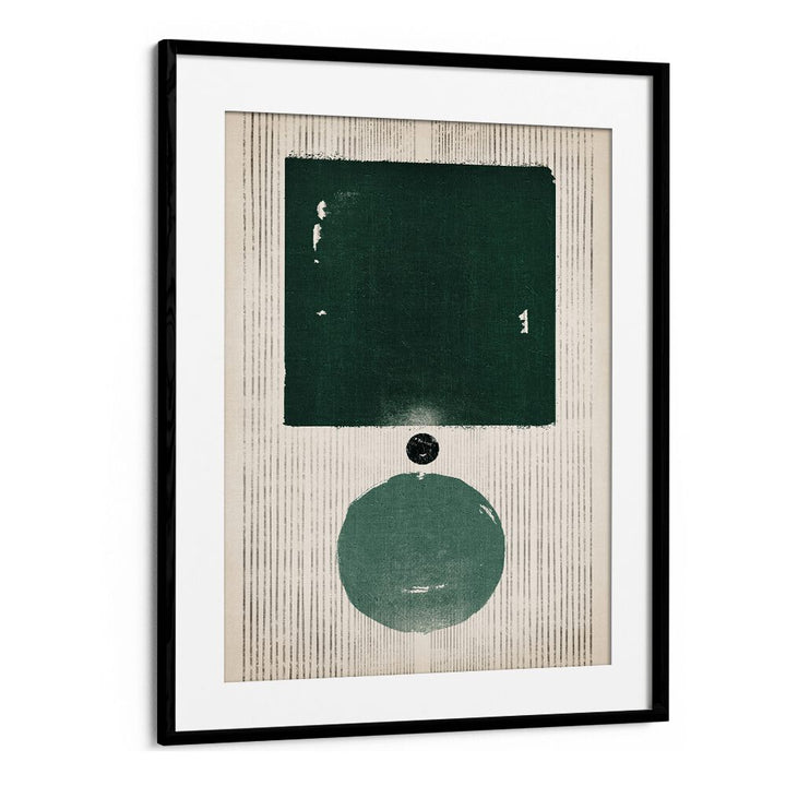 the emerald boy geometric paintings in Black Frame With Mount