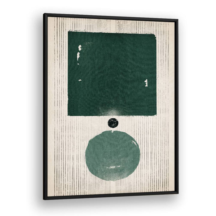 the emerald boy geometric paintings in Black Plain Frame