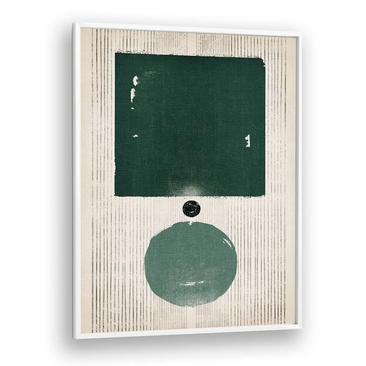 the emerald boy geometric paintings in White Plain Frame