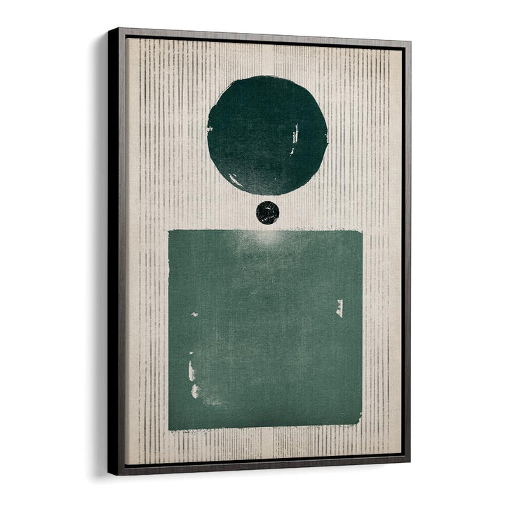 the emerald girl geometric paintings in Black Floater Frame