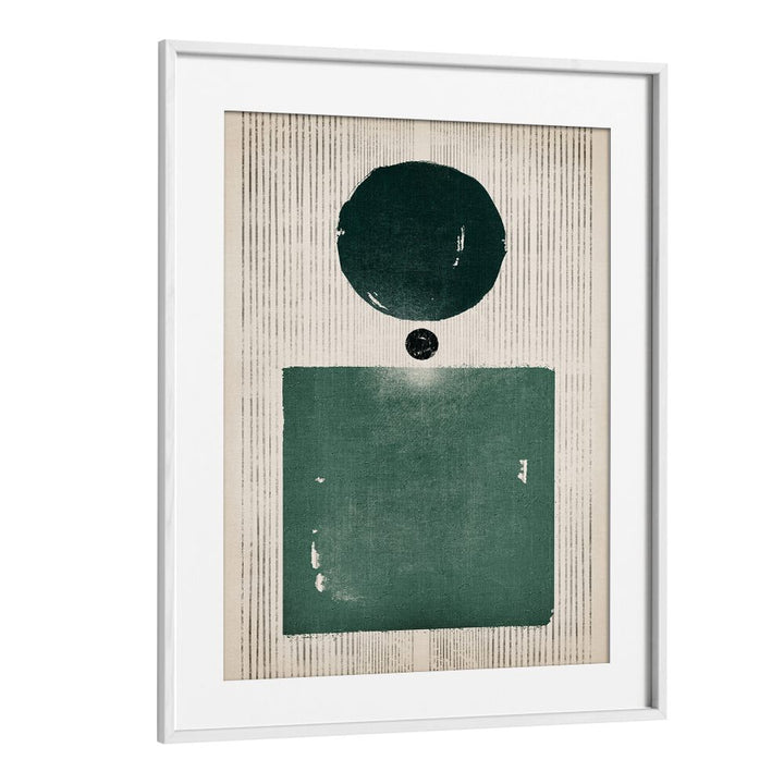 the emerald girlgeometric paintings in White Frame With Mount