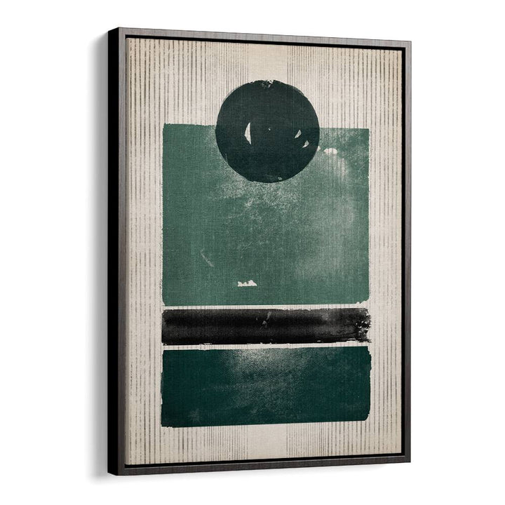 the emerald man geometric paintings in Black Floater Frame