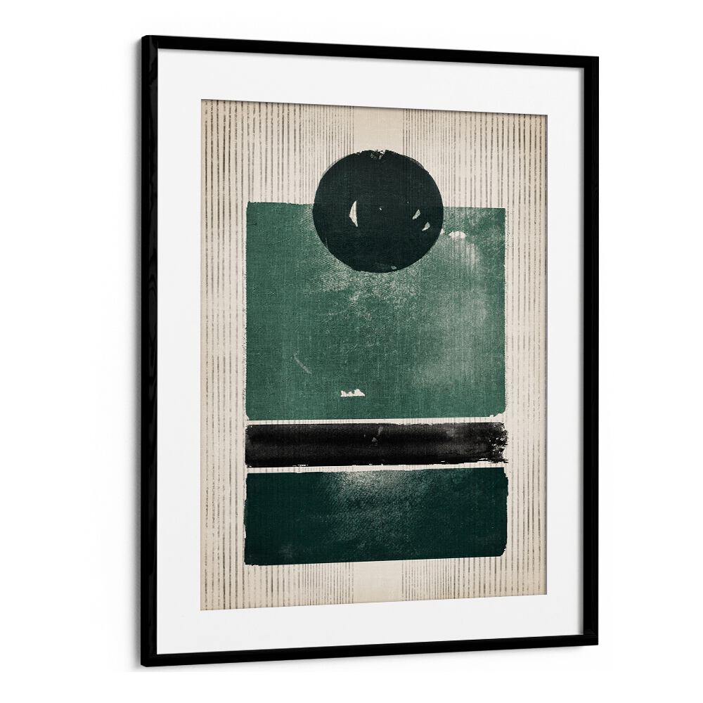 the emerald man geometric paintings in Black Frame With Mount