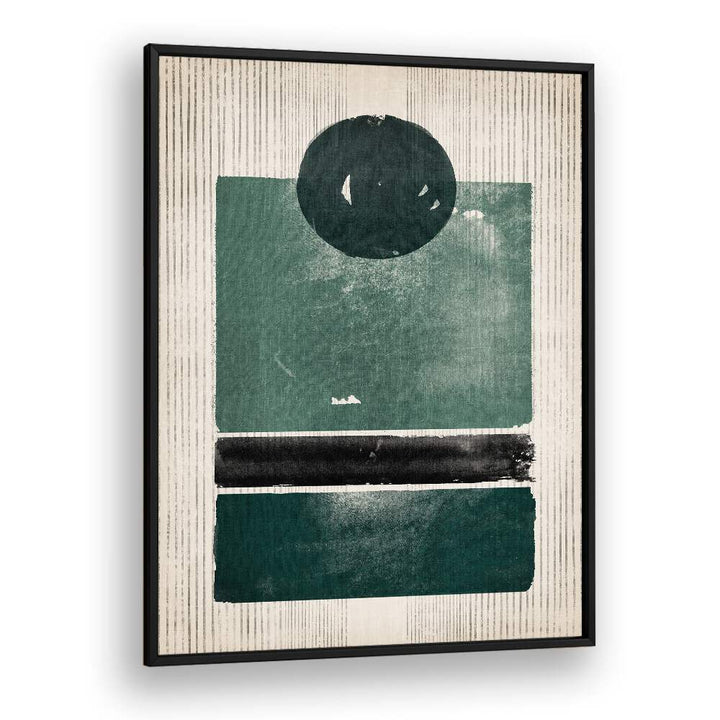 the emerald man geometric paintings in Black Plain Frame