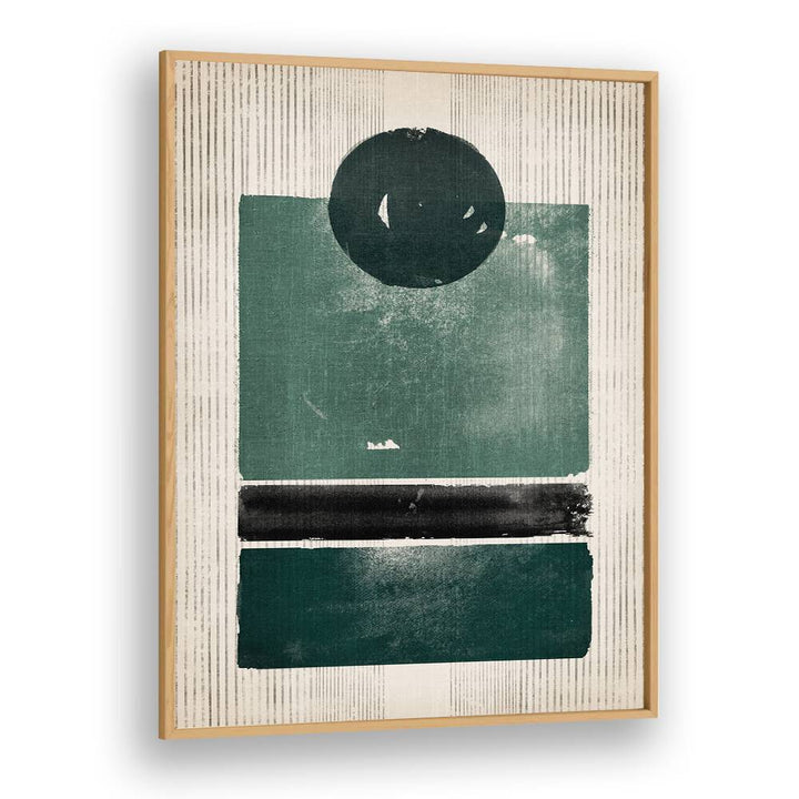 the emerald man geometric paintings in Oak Wood Plain Frame