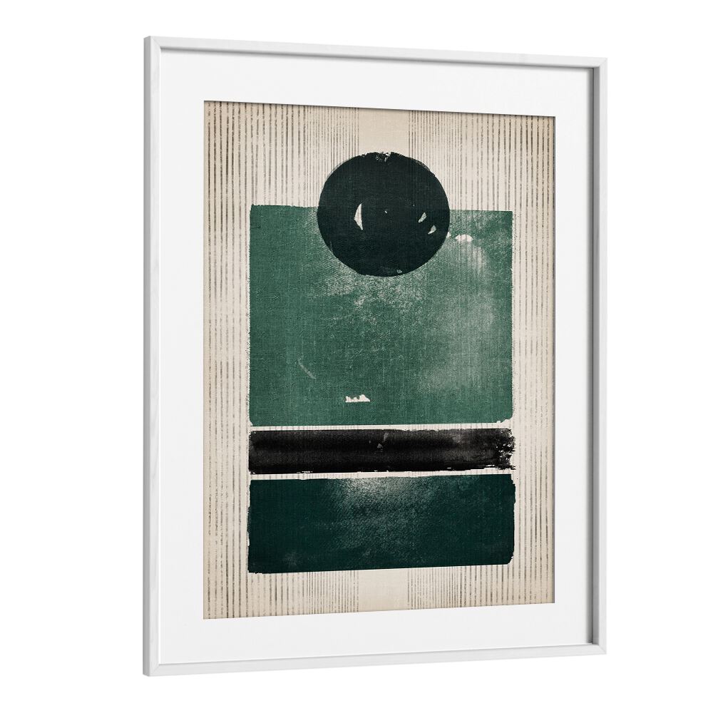 the emerald mangeometric paintings in White Frame With Mount