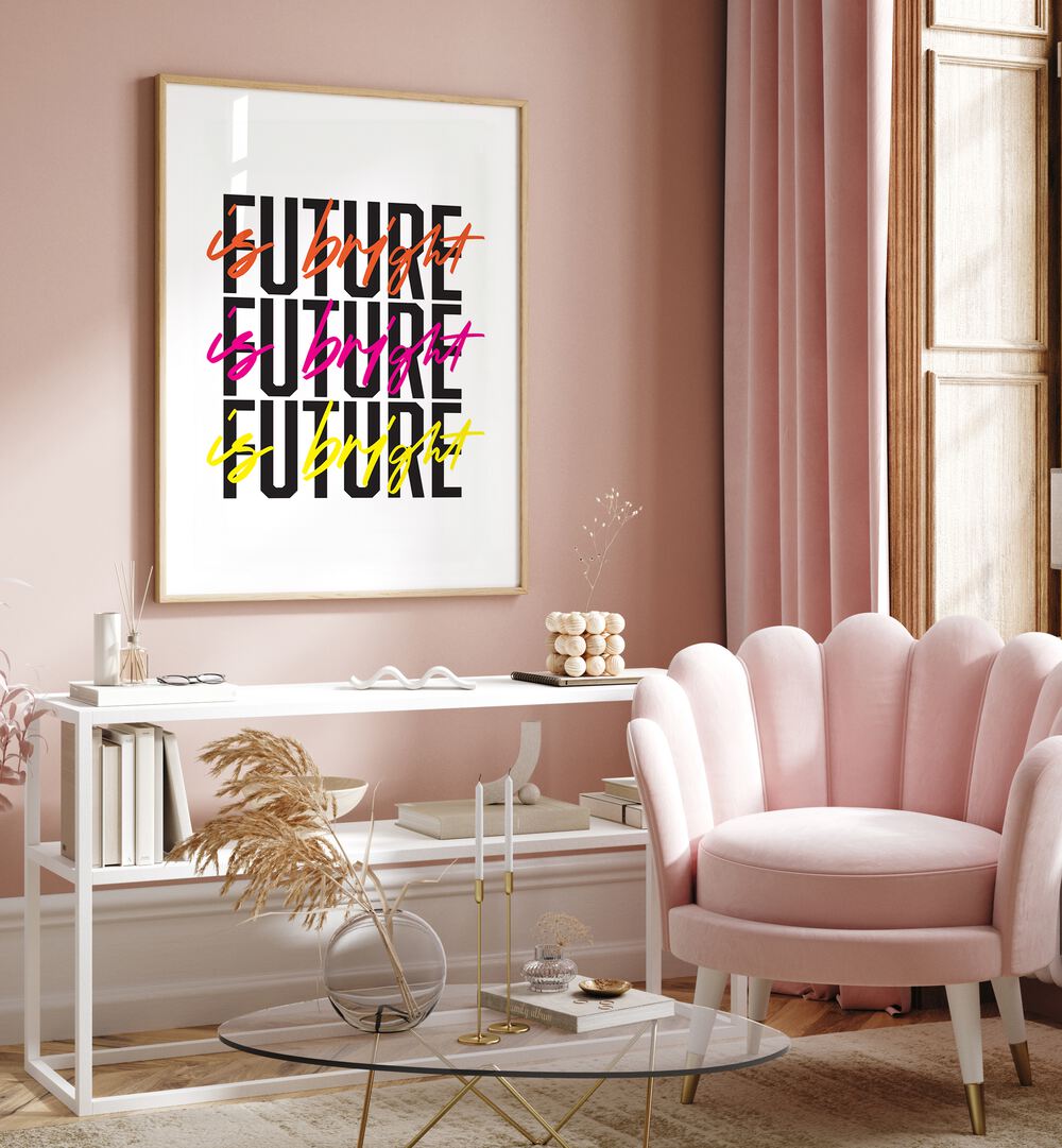 the future is bright by frankie kerr-dineen geometric paintings Artwork I placed on a wall