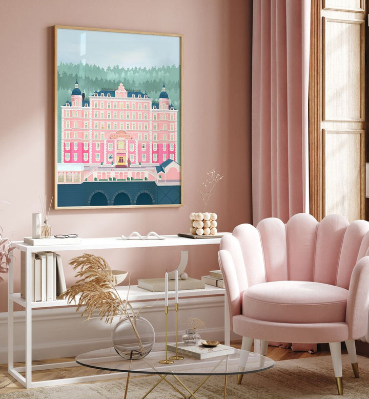 the grand budapest hotel by petra lidze travel posters Artwork I placed on a wall