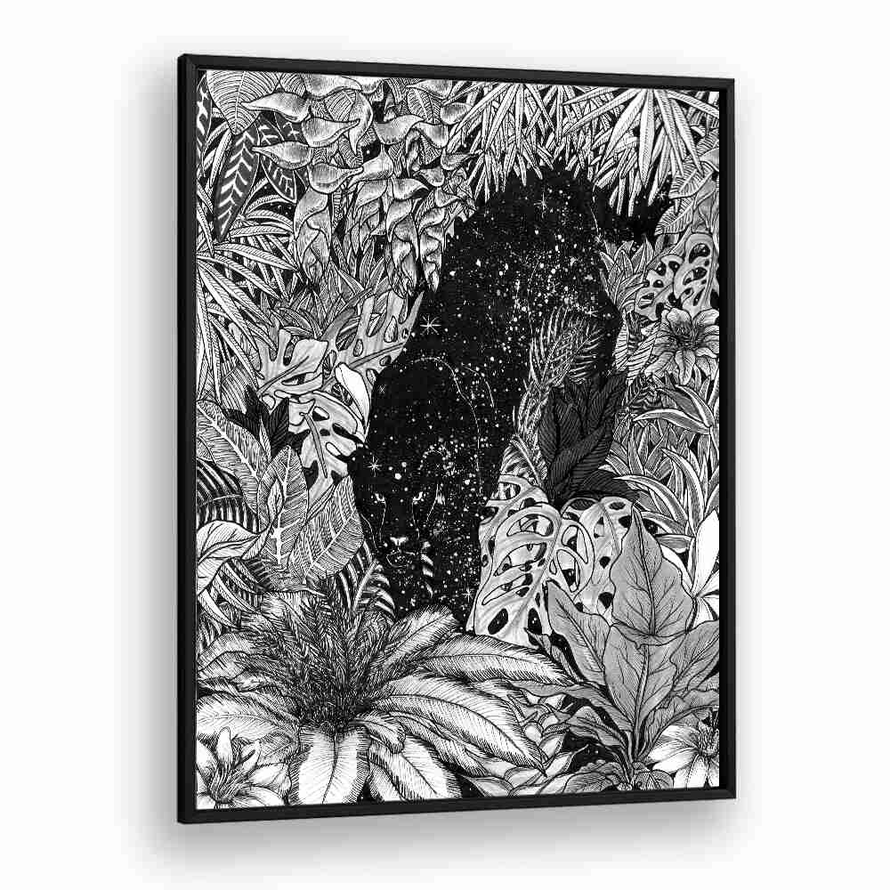 the-jungle-at-night-original-Vintage-paintings-in-Black-Plain-Frame