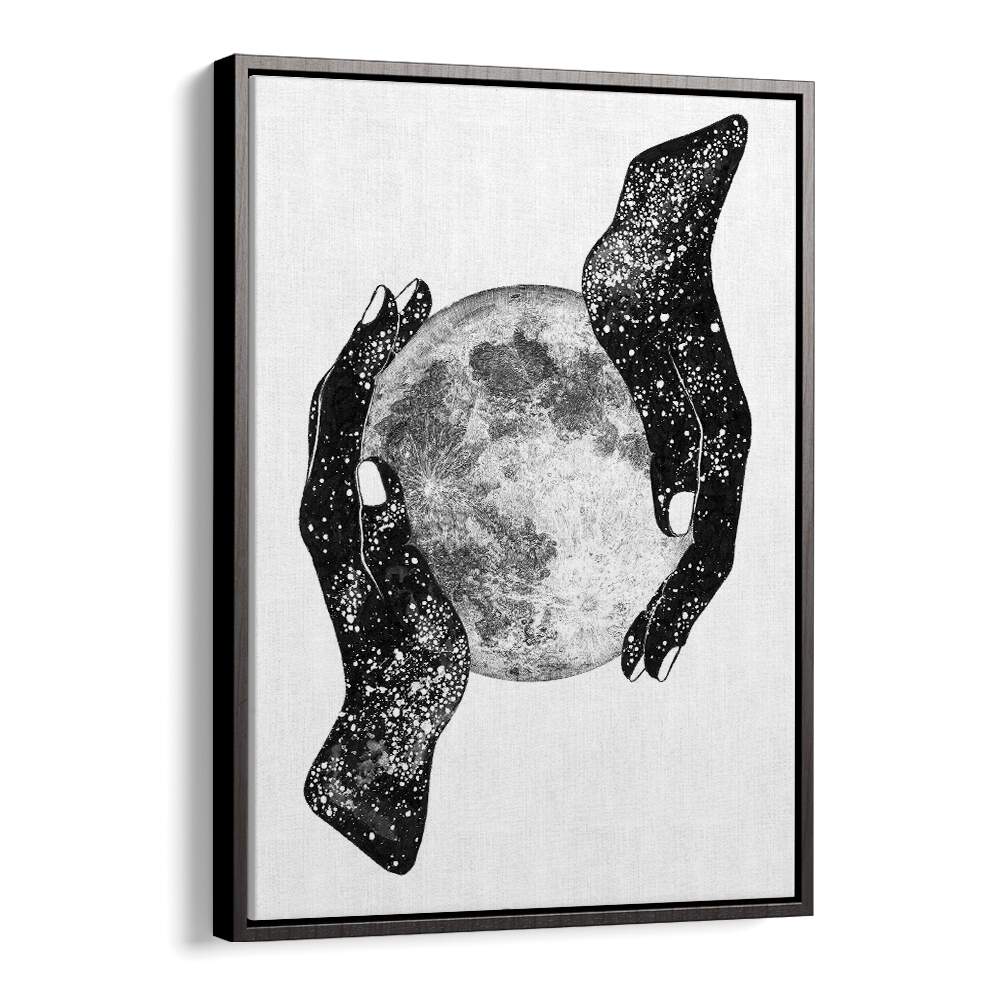 Surreal art prints titled "THE MAGIC OF THE UNIVERSE," showcasing hands cradling a celestial orb in stunning detail.