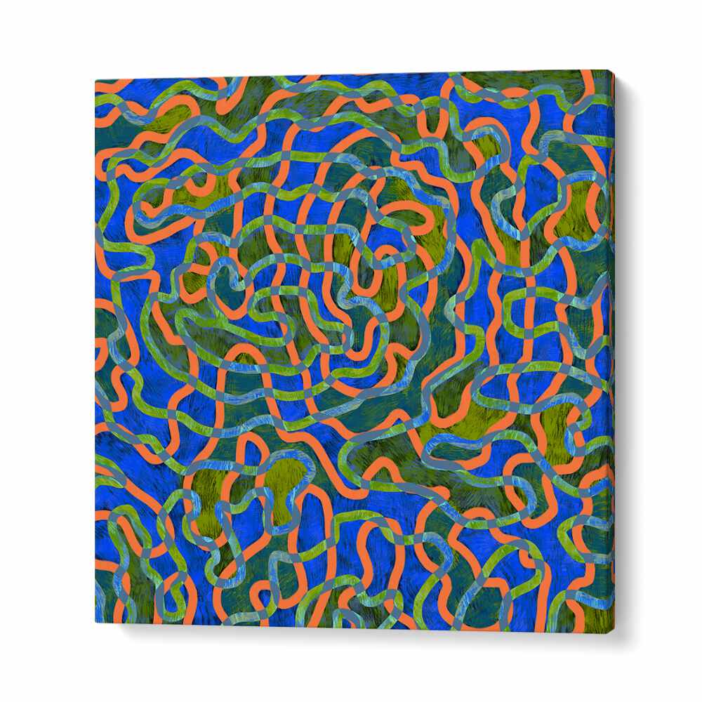 the maze in the garden abstract art in Gallery Wrap