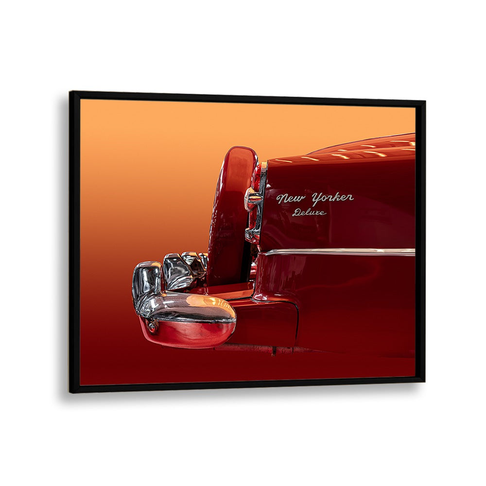 the new yorker deluxe car poster in Black Plain Frame