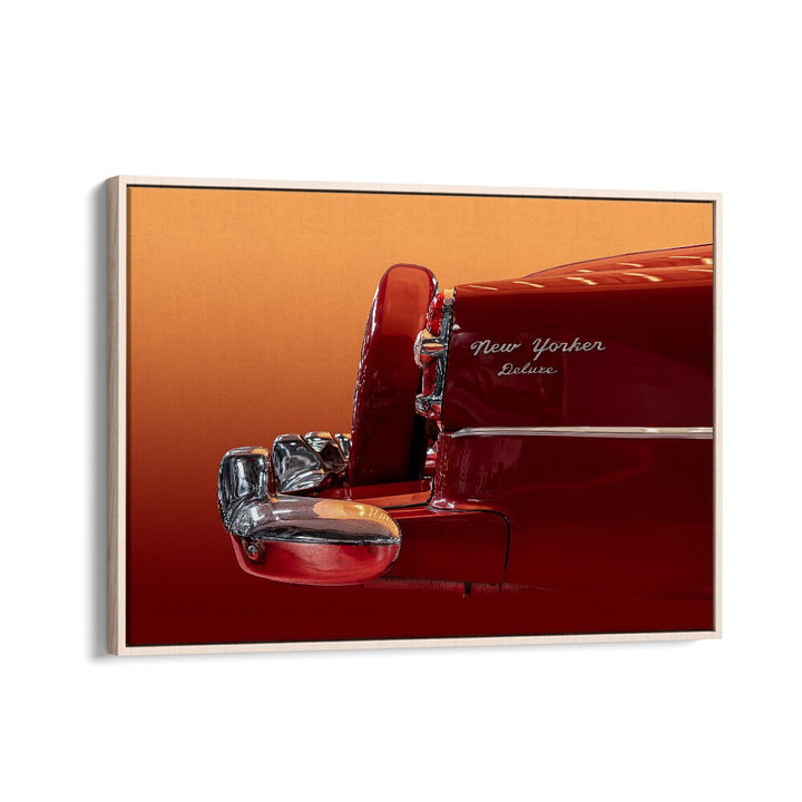 the new yorker deluxe car poster in Oak Wood Floater Frame