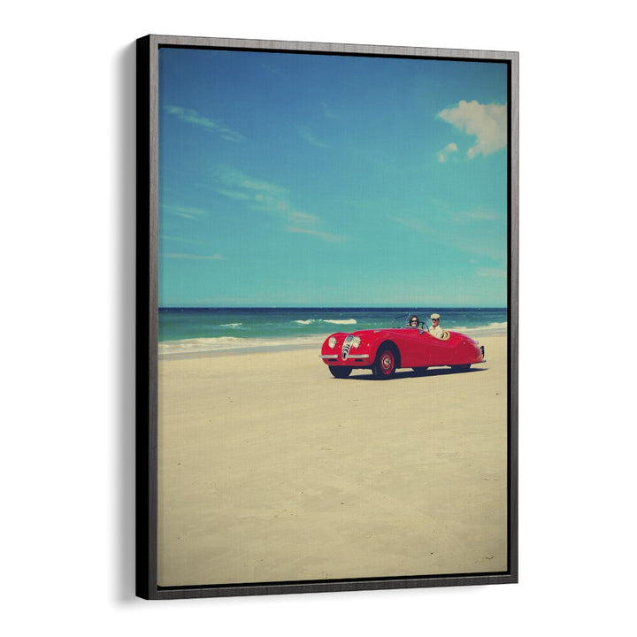 the red car I car poster in Black Floater Frame