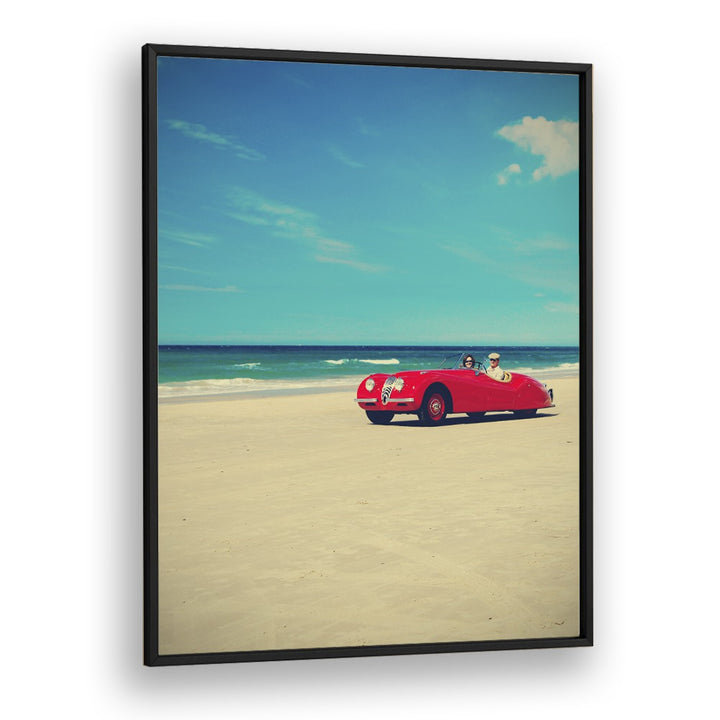 the red car I car poster in Black Plain Frame