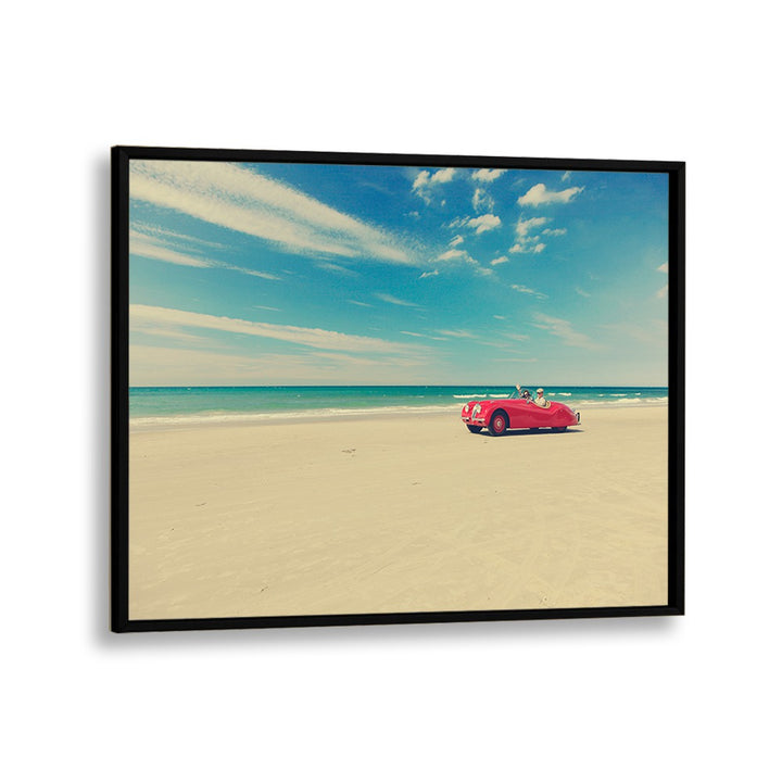 the red car II car poster in Black Plain Frame