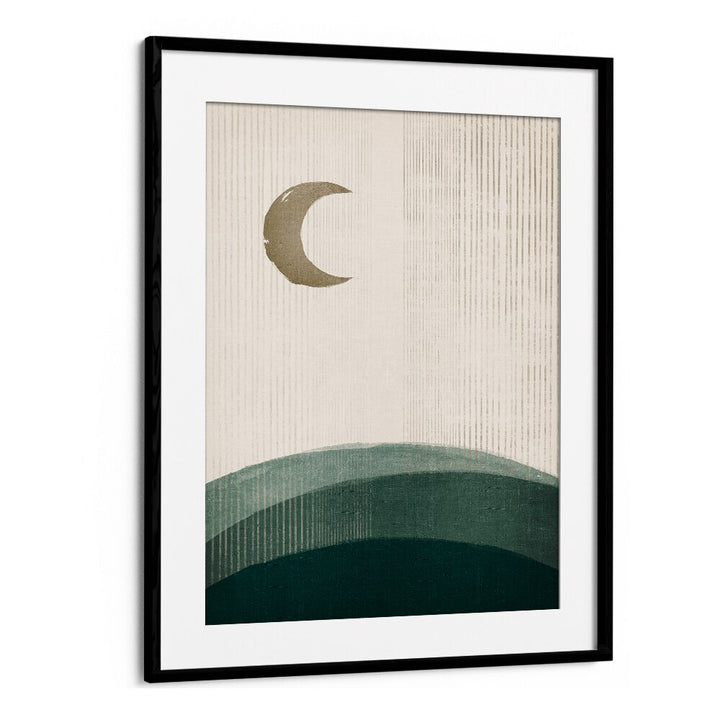 the rusty moon geometric paintings in Black Frame With Mount