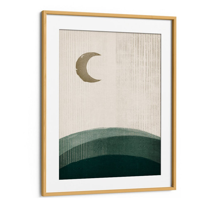 the rusty moon geometric paintings in Oak Wood Frame With Mount