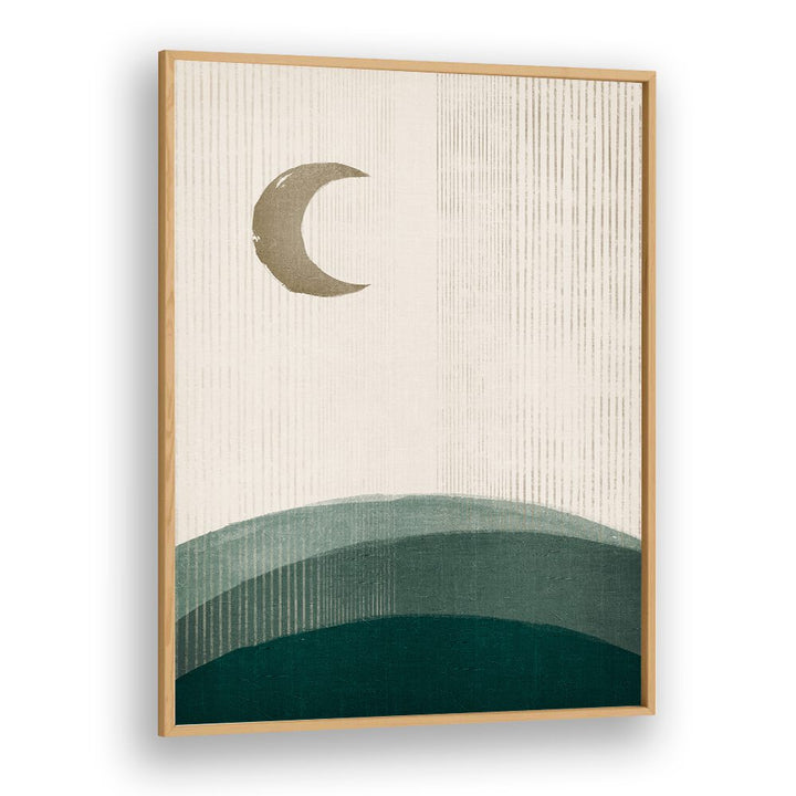 the rusty moon geometric paintings in Oak Wood Plain Frame