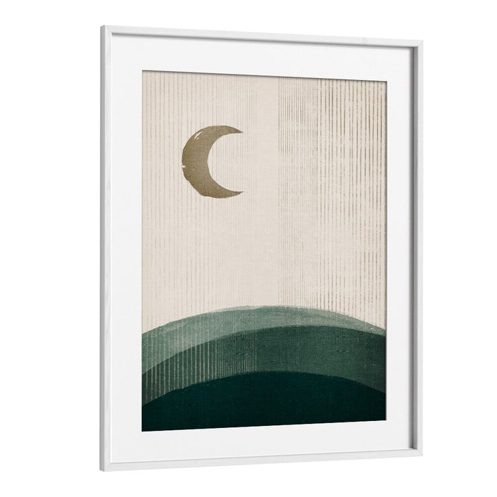 the rusty moongeometric paintings in White Frame With Mount