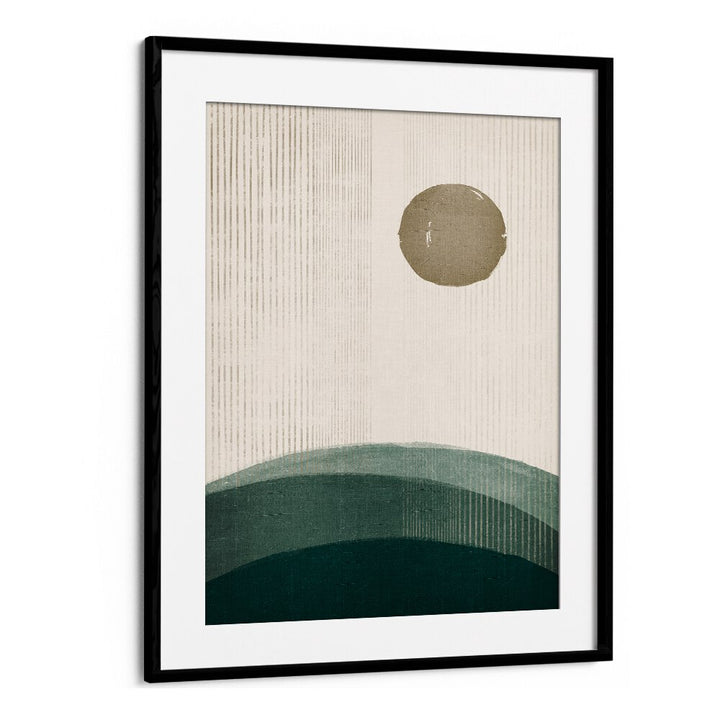 the rusty sun geometric paintings in Black Frame With Mount