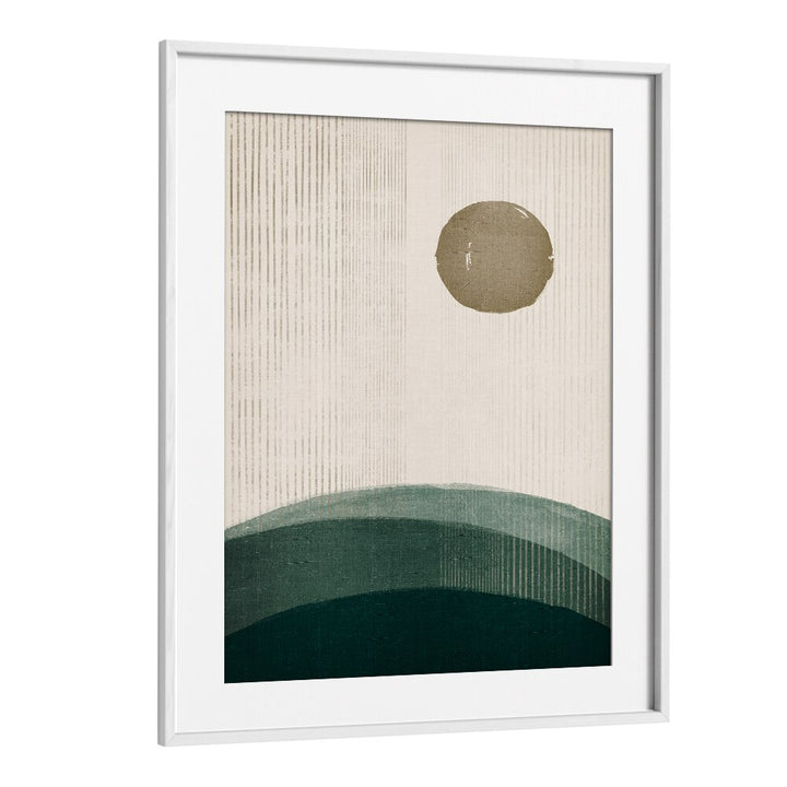 the rusty sungeometric paintings in White Frame With Mount