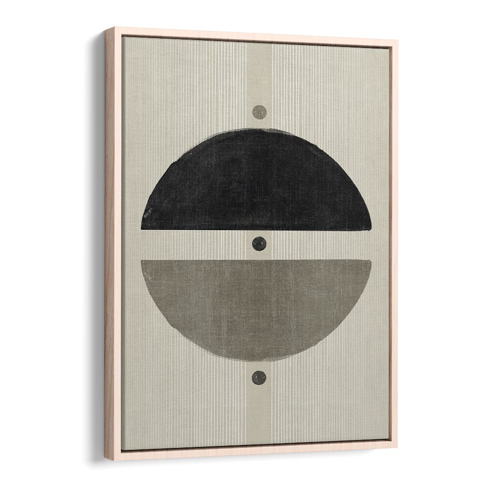 the simple state geometric paintings in Oak Wood Floater Frame