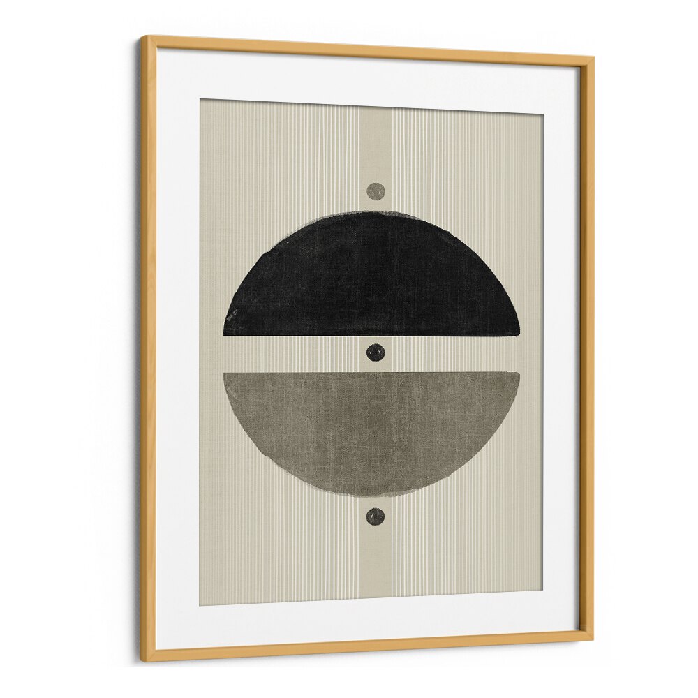 the simple state geometric paintings in Oak Wood Frame With Mount