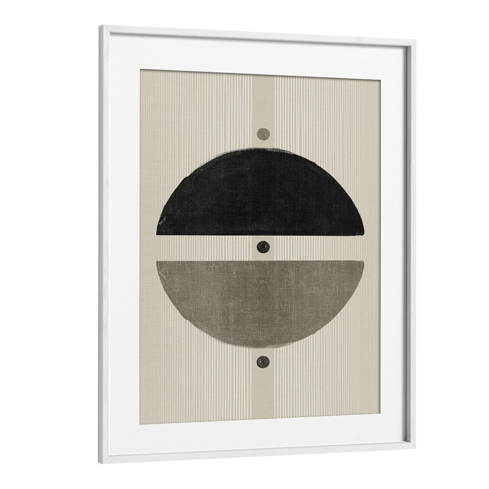 the simple state geometric paintings in White Floater Frame