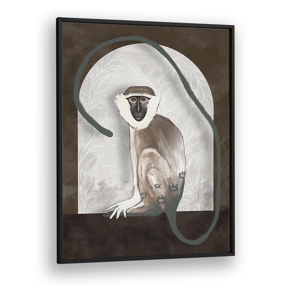 the vervet by gabriella roberg wall art prints in Black Plain Frame