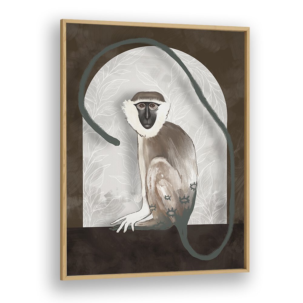 the vervet by gabriella roberg wall art prints in Oak Wood Plain Frame