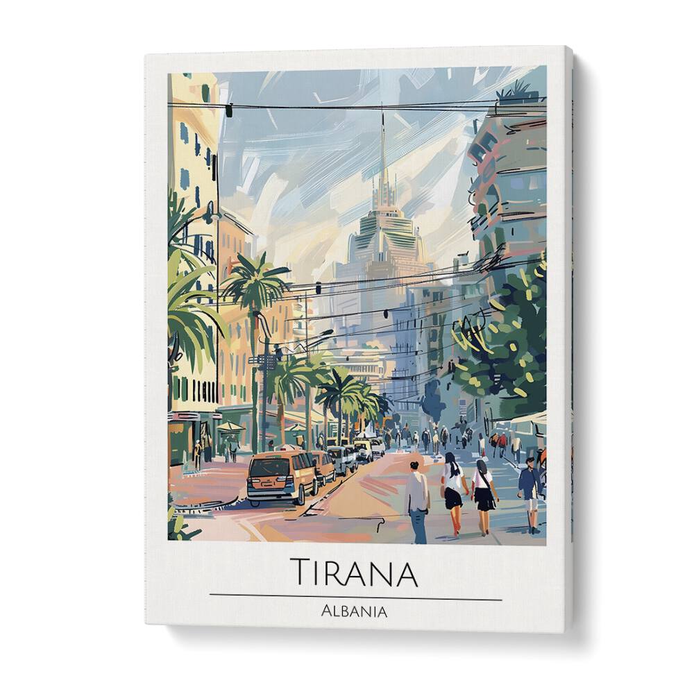 tirana-albania travel posters in Gallery Wrap