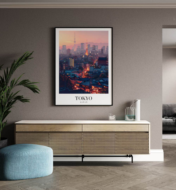tokyo-japan travel posters placed on a Wall Artwork I 