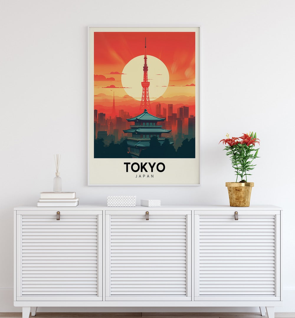 tokyo tapestry travel posters Artwork I placed on a Wall 