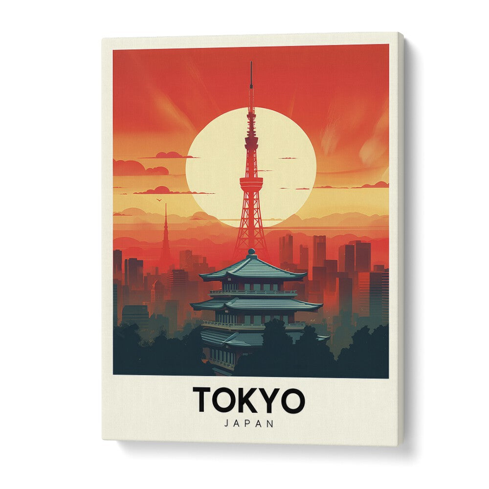 tokyo tapestry travel posters in Gallery Wrap