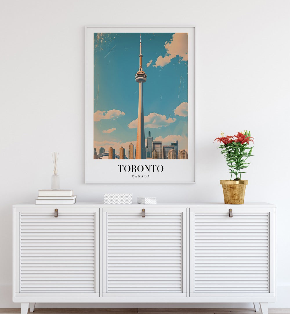 toronto-canada travel posters Artwork I placed on a Wall  